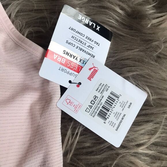 Puma padded Seamless no wire Bra XL Pink - Picture 5 of 8